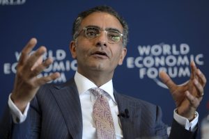 Fadi Chehade, President and Chief Executive Officer, Internet Corporation for Assigned Names and Numbers (ICANN), USA, speaks to the media during a press conference about the marking the NETmundial Initiative launch, at the World Economic Forum headquarters in Cologny near Geneva, Switzerland, 28 August 2013. The "NETmundial Initiative for Internet Governance Cooperation and Development" aims to contribute to the broader international effort to advance multistakeholder Internet governance on the basis of the NETmundial principles articulated by an unprecedented multistakeholder conference. EPA/MARTIAL TREZZINI