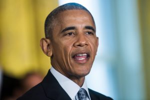 US President Barack Obama speaks in the East Room while welcoming Kyle Busch and his team members to the White House to honor his 2015 NASCAR Sprint Cup Series championship, in Washington, DC, USA, 28 September 2016. The White House said that Busch's visit continues 'the tradition begun by President Obama of honoring athletes and sports teams for their efforts to give back to their communities.' EPA/JIM LO SCALZO