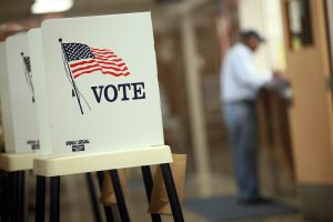 WATERLOO, IA - SEPTEMBER 27: Voting booths are set up for early voting at the Black Hawk County Courthouse on September 27, 2012 in Waterloo, Iowa. Early voting starts today in Iowa where in the 2008 election 36 percent of voters cast an early ballot. (Photo by Scott Olson/Getty Images)