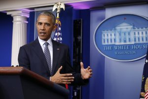 US President Barack Obama responds to a question from the news media during a press conference in the press briefing room at the White House in Washington, DC, USA, 14 November 2016. EPA/SHAWN THEW